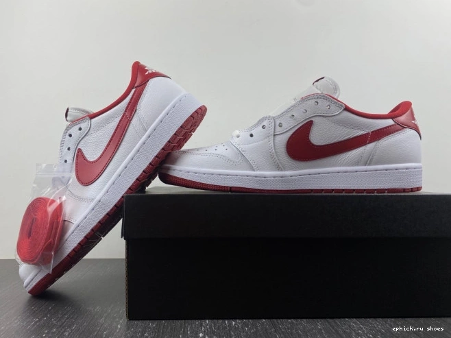Rep Jordan Low 1 705329-101 White Retro Red Varsity 0821